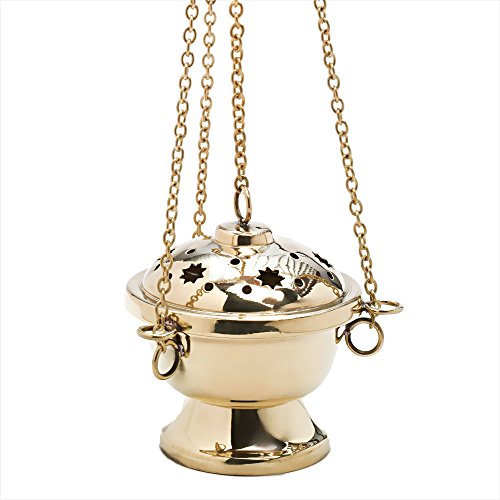 NKlaus Soporte de Incienso con Cuenco de inserción de latón Regalo Hecho a Mano 2932