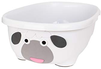 Prince Lionheart Tubimal® with Hammock | Baby- & Kleinkind-Badewanne mit Hängematte | Kleinkind-Komfort-Hängematte | Stopper| Box mit Deckel| 3 Stufen | Stapelbar| Baby Shower - Weiß Schaf