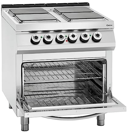 Bartscher 4 Platten Elektroherd 900 Master mit Elektrobackofen 2/1 GN Gastronomiebedarf