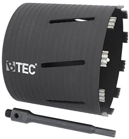 Premium Diamant Bohrkrone Beton Nutzlänge 180 mm, Sechskant lang (200mm) Aufnahme 202 mm