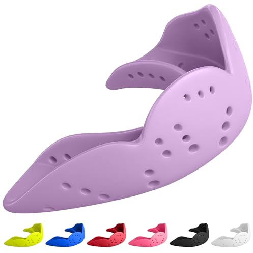 SISU Mouth Guard Aero - Lucky Lavender - Ultra Slim Gumshield for Adults & Kids - Custom Fit Rugby Gum Shield- A Remouldable Sports Mouthguard for Boxing, MMA, Hockey - Small (Under 5' Tall)