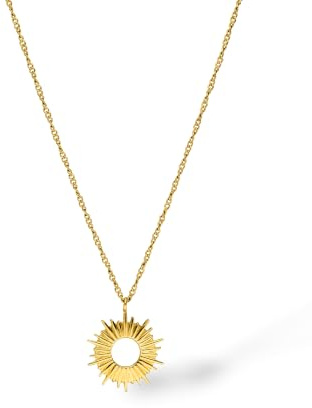 Purelei Soleil Kette – wasserfest & verstellbar | Moderne Sonnen-Kette aus Edelstahl & 14K/18K Vergoldung | Symbol für Wärme, Energie & Lebensfreude (Gold)