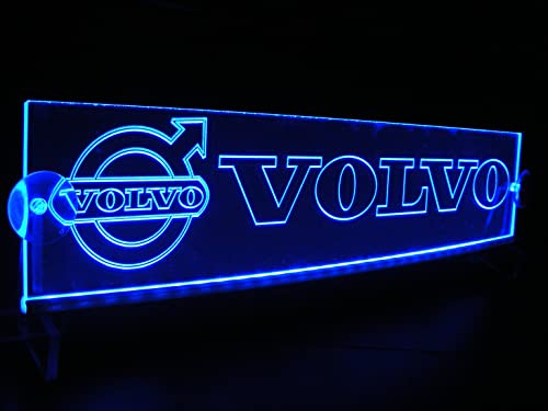 Sertplas Plaque de camion lumineuse adaptée au pare-brise, intérieur de votre cabine, couleur bleue, convient à tous les modèles VOLVO.