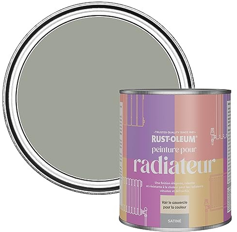 Rust-Oleum Green Heat Resistant Radiator Paint in Satin Finish - Tea Leaf 750ml