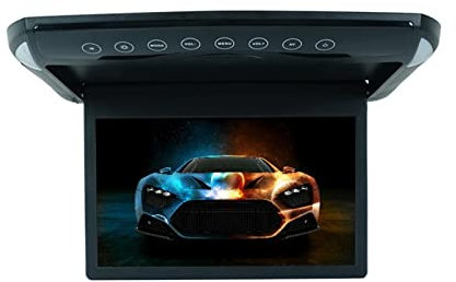 Lettore DVD per auto Monitor for montaggio su tetto for auto Ultra-sottile da 10,1 pollici Montaggio a soffitto Flip Down Overhead Screen Lettore multimediale MP5 IR/SD/USB Schermo multifunzionale e d