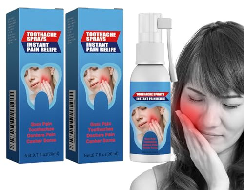 Spray Analgésique Dentaire, 2pcs Dental Pain Relief Spray Spray Contre Les Maux De Dents, Eau Analgésique Dentaire, Soulage La Douleur Des Gencives Gonflées, Des Caries Dentaires Et Des Caries De Feu