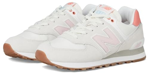 New Balance Wmns WL574IPK Bianco Rosa Corallo Bianco Rosa Corallo/41 1/2