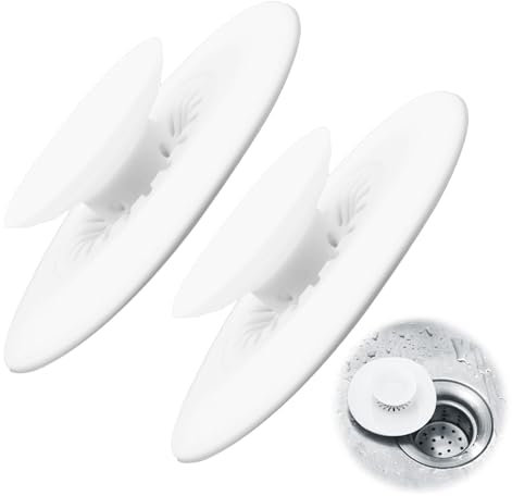 Tappi di scarico universali in silicone con setaccio, tappi per vasca da bagno con filtro per capelli, pratici tappi per vasca da bagno, vasca da bagno, lavabo, lavandino, ecc, set da 2 pezzi
