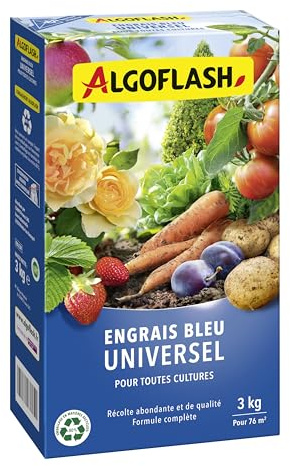 Algoflash Engrais Bleu Universel pour Toutes Cultures - 3 Kg