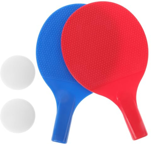 Toddmomy Lightweight Table Tennis Paddle Set with Non-Skid Grip 2 Indoor Outdoor Training Rackets and Ping Pong Balls Portable Sports Kit 6.69 X 3.94 in