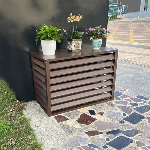 TYYCKJ Cubierta para Aire Acondicionado Exterior, Cubierta Protectora de Aluminio para Condensador, Rejillas para Aire Acondicionado y Bombas de Calor, Cubierta para Mini Aire Acondicionado Split p