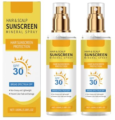 SPF 30 solspray för hår och hårbotten, fettfri, UV-skydd, förhindrar blekning och torkning, UV-skydd (2)