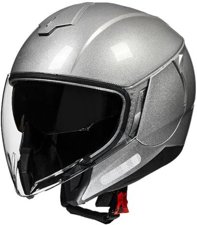 3/4 Caschi Motociclo Jet Caschi Caschi Moto Jet e Demi-Jet con doppia visiera parasole Caschi Crash for Men Women Approvato ECEDOT Caschi Motorcycle Caschi Scooter 9,XXL=63~64CM