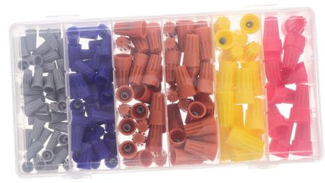 HOMOBABE 158pezzi Kit Di Connettori Elettrici Crimp Di Tappi Di Pressione Per Cablaggio Veloce e Sicuro Per Uso Residenziale e Industriale