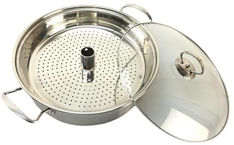 Baoblaze à Vapeur en Acier Inoxydable pour Fruits de mer, Casserole pour boulettes de légumes, Bouillon, Sauce, Nourriture