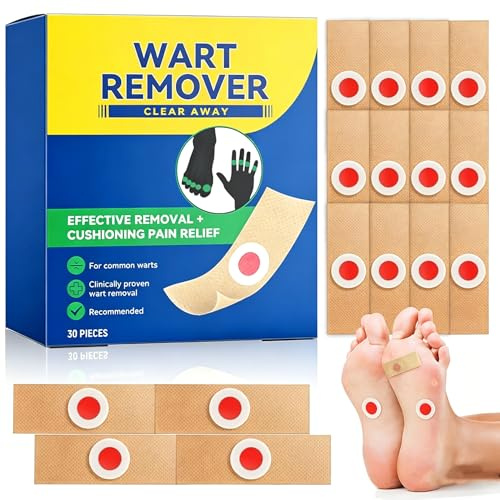 Wart Remover Plasters for Hands Feet Adults 30pcs (Blue, 30pcs)