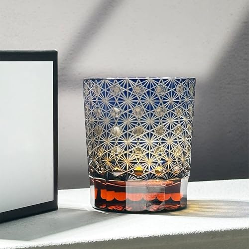 Lussuosi Bicchieri Da Whisky In Cristallo Giapponese, Questi Classici Bicchieri Da Whisky Vantano Una Tonalità Blu-Ambrata, Che Li Rende La Scelta Perfetta Per Servire Whisky, Liquori E Cocktail