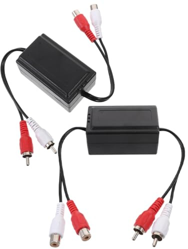 UKCOCO 2 Stück Auto Audio Ground Loop Entstörfilter Noise Isolator für Stereoanlagen und Verstärker Einfache Montage Kompatibel Verbessert Klangqualität und Fahrkomfort