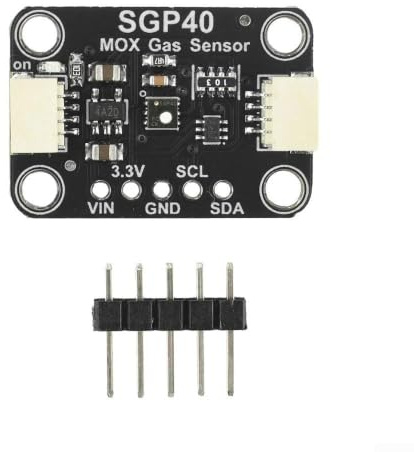 SGP40 SGP41 Sensor de gas sin soldadura Qwiic compatible para control HVAC industria NO2 detección de humo índice eCO2 0-500 18 x 25 mm (SGP40)
