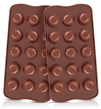 Silicone Chocolate Molds 2pcs Chocolate Cup Molds for Candy,Keto Fat Bombs & Mini Peanut Butter Cup