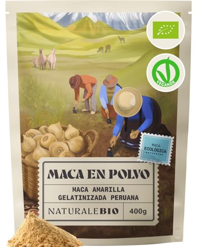 NaturaleBio Bio Gelatinisiertes Maca Pulver aus Peru
