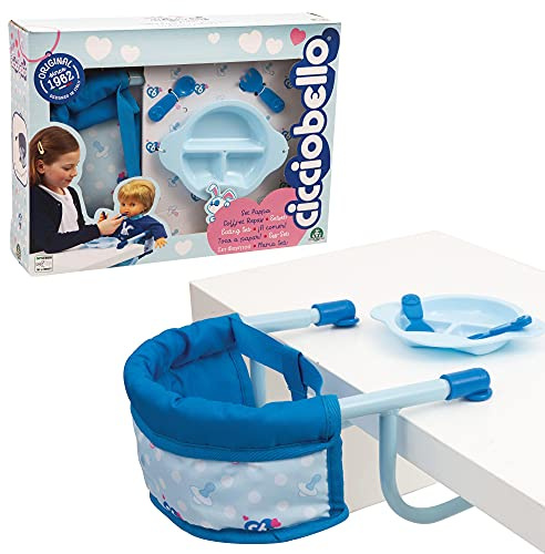 Giochi Preziosi Cicciobello - Set Pappa con Seggiolino per Dare la Pappa al Tuo Cicciobello, Dotato di Ganci, Un Piatto e Due Posate, a Partire dai 3 Anni, CCB29000