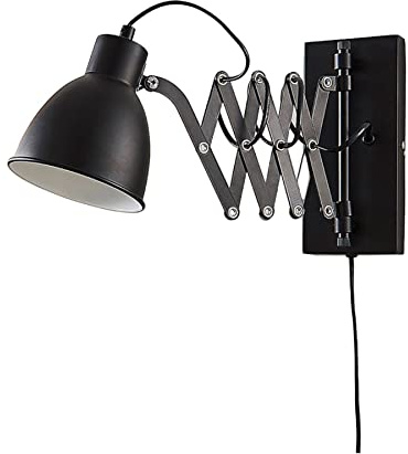 Lindby Wall Light Merle (Modern) in Black Made of Metal for e.g. Bedroom (1 Light Source, E14) from wall Lighting lamp