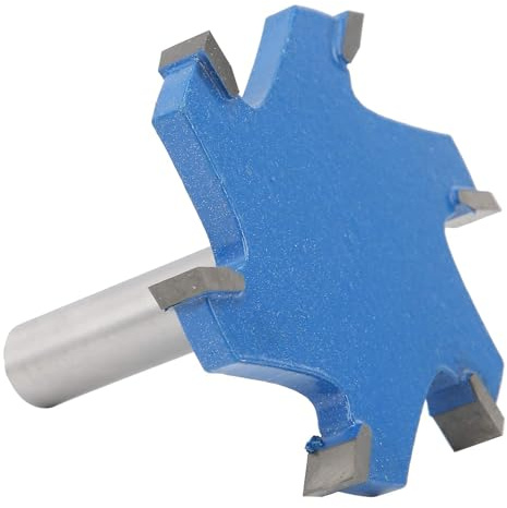 Flächenhobelung Router Bits 12mm Schaft CNC Spoilboard Oberfräse Fräser 12 Schaft 6 Zähne T-Fräser Holzbearbeitung 65x10mm Holzfräser für präzise Oberflächenbearbeitung