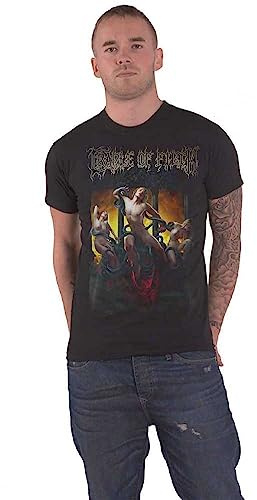 Cradle of Filth T Shirt Graven Sin Band Logo Official Mens Black S