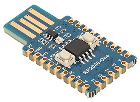 Microcontrôleur Rp2040, Dual Core 264Ko Sram et 2Mo de Mémoire Flash Embarquée, Demi Puits Process USB a Male Port, 29 Gpio Pins Plusieurs Périphériques Matériels pour Rasp Pi