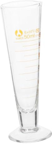 IMIKEYA Chemical Resistant Glass Measuring Cup with Molded Graduation Lines and Base for Accurate Fluid Level Reading
