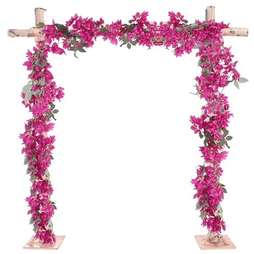 IPOPU Guirnalda de Flores Artificiales de buganvilla de 5.9 pies, 2 Unidades, vides de buganvillas de Seda Falsas, Coronas largas de buganvilla sintética para centros de Mesa, Camino de Mesa,