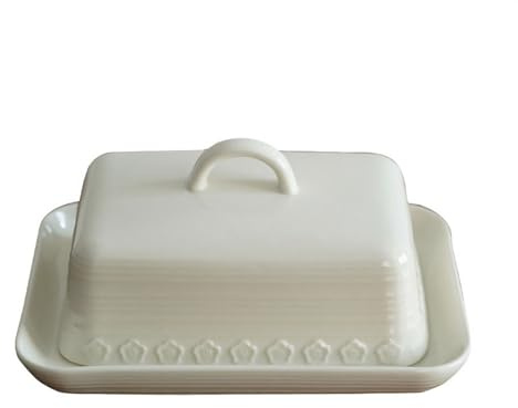 SDA287MZ Butterdose Keramik-Butterdose im skandinavischen Stil mit Deckel, Nachmittagstee-Snack-Teller, multifunktionales Küchengeschirr Butterschale