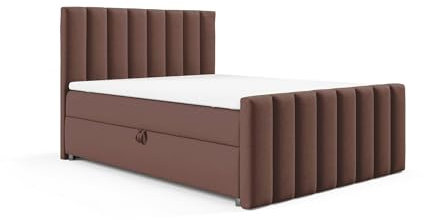 Best For Home - Boxspringbett | Trinity K10 Lux - Boxspringbett mit Bettkasten | Bett mit Matratze und Topper | Polsterbett | Doppelbett mit Stauraum | Bett 180x200 | Lieferung an die Bordsteinkante