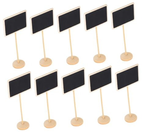 VILLCASE 10stücke Rechteck Tafel Zeichen Holz Mini Tafel Nachricht Bord Zeichen Klein Kreidetafeln Mini