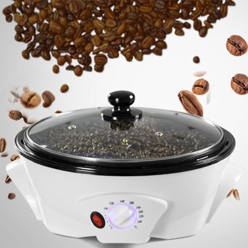 Macchina per tostare i chicchi di caffè, macchina per tostare il caffè con regolazione della temperatura da 0 a 240 ℃, padella antiaderente, tostatrice per caffè da 800 g per uso domestico