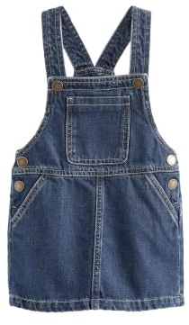NEXT Yngre flickor Hängselklänning i denim Indigoblå 74-80