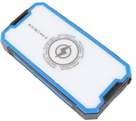 Solar-Powerbank, 36800 mAh, mit 36 LEDs, 4 USB-Anschlüsse, Typ C, Einnahmen, Solarladestange, externer Akku für Camping, Outdoor, 49 g, 16,5 x 8,3 x 3,8 cm