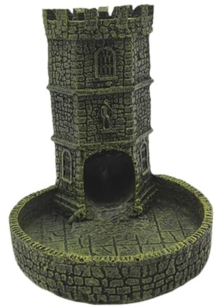 Castle Tour à dés avec plateau mural pour cadeau d'anniversaire, jaune et vert, 11 x 9,5 x 12 cm