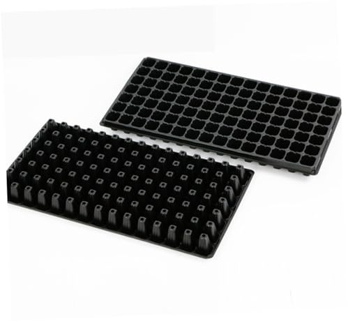 Hemobllo Vassoio per Germogliatore di Plastica 105 Celle, Set da 10 Pezzi per Giardinaggio Domestico e Balcone, Fori per Radicazione Ventilata e Coltivazione Fai da Te, Resistente e Leggero