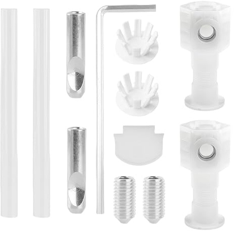LUMOOM Set di fissaggio per WC a parete, set di viti di fissaggio universali, kit di fissaggio per WC a parete, accessori per installazione WC (bianco)