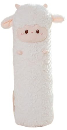 Xiyocadt Kuscheltier Schaf SeitenschläFerkissen,Schaf Kuscheltier Groß,SeitenschläFerkissen Tier,Stofftier Ziege Schmusekissen,Geschenk FüR Kinder Und Mama (Rosa,100cm)