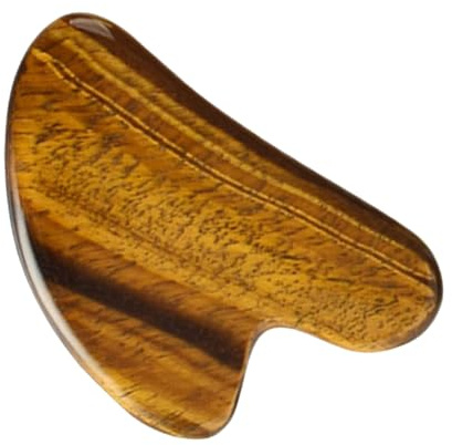 Toyvian Tigerauge Gua Sha Massageboard aus Natürlichem Handliches Scraping tool für Gesicht Nacken und Körper Entspannende Muskel Durchblutungsförderung Vielseitig Einsetzbar