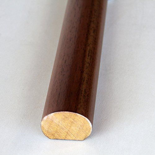 Corrimano in legno di Ayous massiccio tinto noce medio mm. 55x40x1500 (prezzo per ml. 1,50)