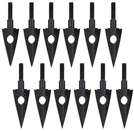 AMEYXGS 6pcs Bogenschießen Jagdspitzen 100/120/150/200 Grain Metall pfeilspitzen Traditionelle Pfeilspitzen für Armbrust Compound und Recurve Bogen Shooting Jagd im Freien (Typ11-116grain)