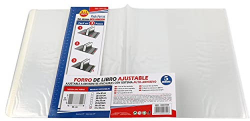 ETREXONLINE 10 Stück Buchumschlag 31x55cm Transparent selbstklebend und verstellbar, Perfekt zum Schutz von Büchern