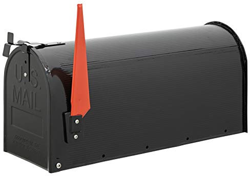 Boîte aux Lettres en Acier de Style américain, Taille L (Magazine, enveloppe C4), Grande capacité, Boîte aux Lettres américaine, pour Pain et journaux, Boîte à Pain, Noir