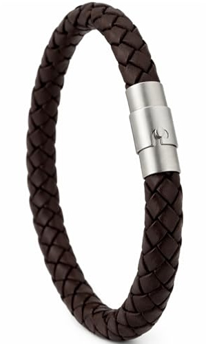 Simaru Lederarmband, stylisches Flechtmuster Armband aus Premium Leder Made in Germany mit Edelstahl Bajonettverschluss für Damen & Herren