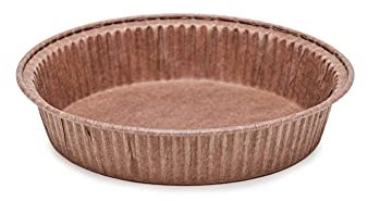 Ecopack stampi monouso per crostatine e frittate in Carta Antiaderente, Resistenti Fino a 220°C, Misure mm 90x20, 6 pezzi