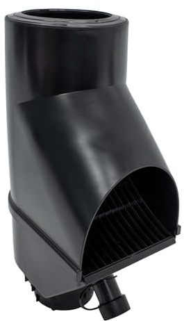 Jardinion Filtro de Agua de Lluvia, Separador de Hojas de Bajante Negro 30,5 x 12 x 17,5 cm Colector de Agua de Lluvia para Bajante DN75, DN85, DN100